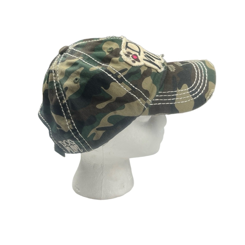 KBETHOS Vintage Baseball Cap OS Adjustable Camouflage Distressed Dog Mom Casual - Picture 2 of 7